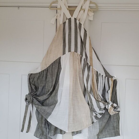 Free People Ivory Open Back Wide Floppy Sundress. Size XS - Picture 7 of 12